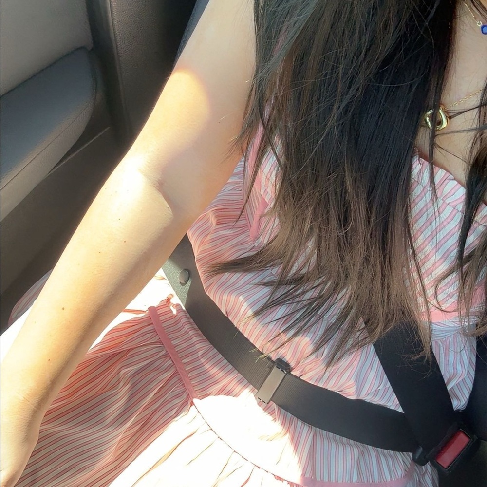 Pink and White Striped Dress